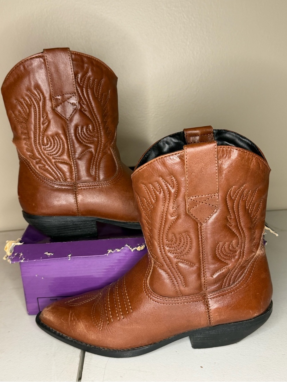 Mootsies Tootsies Brown Kids Cowboy Boots